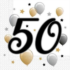 Milestone, Happy Birthday 50 szalvéta 20 db-os