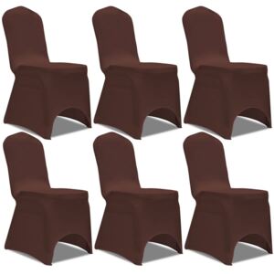 VidaXL 6 db nyújtható szék huzat barna