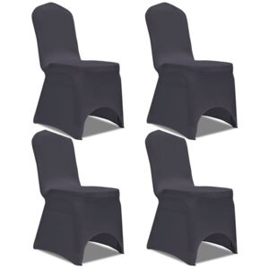 VidaXL 4 db nyújtható szék huzat antracit