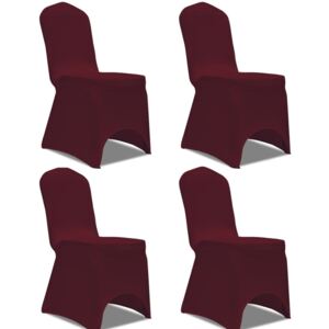 VidaXL 4 db nyújtható szék huzat bordó