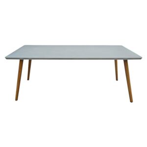 Clipper kerti asztal beton asztallappal, akácfa lábakkal - Ezeis