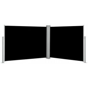 Fekete behúzható oldalsó napellenző 140 x 1000 cm
