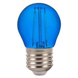 V-TAC Színes LED lámpa E27 Filament (2W/300°) Kisgömb - kék