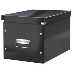 Tároló doboz, lakkfényű, L méret, LEITZ Click&Store, fekete (E61080095)