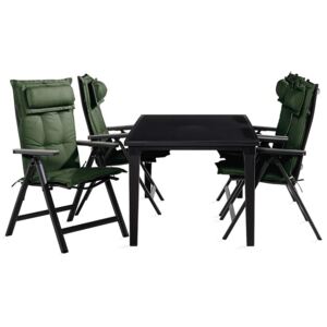 Asztal és szék garnitúra VG7320, Párna színe: Zöld