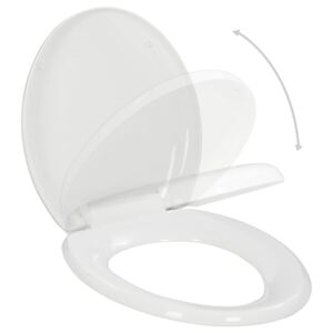 VidaXL fehér gyorsan szerelhető WC-ülőke lassan csukódó fedéllel