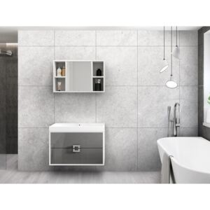 Fürdőszoba garnitúra UC8 Fehér + fényes szürke