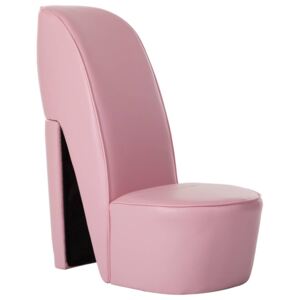VidaXL rózsaszín magas sarkú cipő formájú műbőr szék
