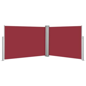 Piros behúzható oldalsó napellenző 100 x 1000 cm