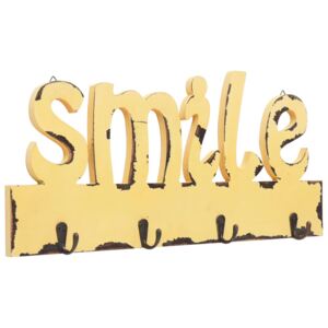 VidaXL "SMILE" feliratú fali fogas 50 x 23 cm