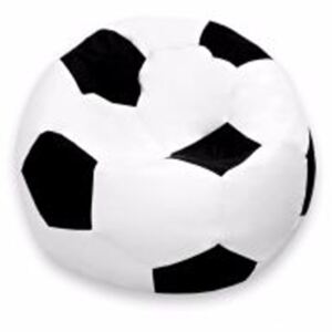 Futball labda XL-ülőtáska fehér fekete