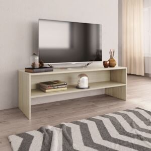 VidaXL fehér és sonoma-tölgy színű forgácslap TV-szekrény 120x40x40 cm
