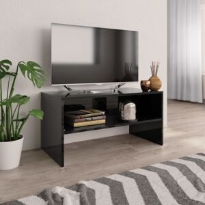 VidaXL magasfényű fekete forgácslap TV-szekrény 80 x 40 x 40 cm