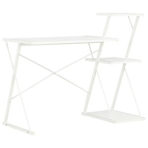 VidaXL fehér íróasztal polccal 116 x 50 x 93 cm