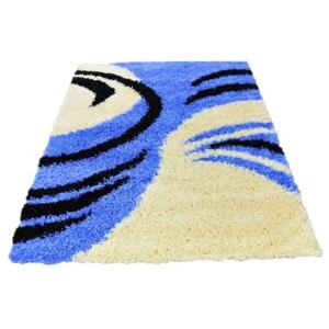 Kék shaggy szőnyeg, karmok Szélesség: 200 cm | Hossz: 290 cm