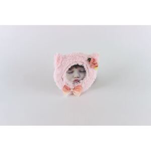 Rózsaszín, plüss, macska alakú gyermek képkeret