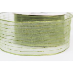 Zöld átlátszó szalag csíkokkal 4cm