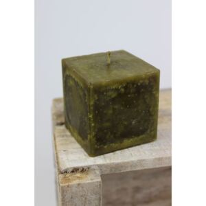 Zöld kocka alakú illatos gyertya 7cm