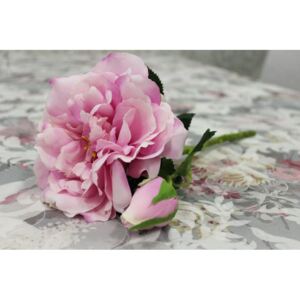 Rózsaszín mű angol rózsa bimbó 36cm