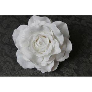 Exkluzív fehér mű rózsafej 16cm