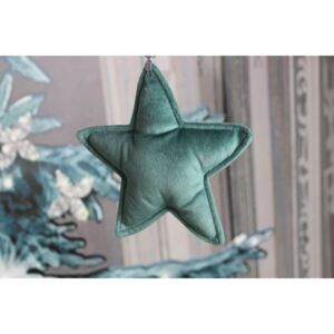 Tiffany-kék felfüggeszthető bársony csillag