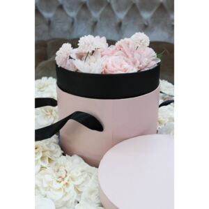 Rózsaszín henger alakú flowerbox 22cm