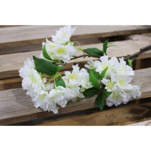 Fehér mű japáncseresznye virágok 70cm