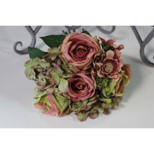 Rózsaszín művirág csokor mix 33cm