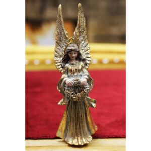 Felfüggeszthető arany angyal 12cm