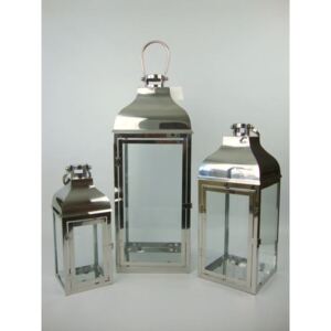 Ezüst modern fém lámpások 3-as készlet