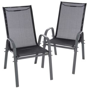 Kerti szék rakásolható GARTHEN SL2 2 db - fekete