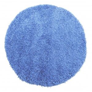 Kék köralakú Shaggy szőnyeg Szélesség: 60 cm