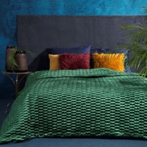 Eredeti zöld ágytakaró modern varrás mintával Szélesség: 220 cm | Hossz: 240 cm