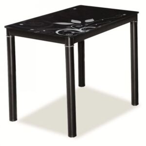 Damar Asztal 80x60cm Fekete
