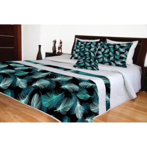 Szürke-fekete színű ágytakaró mintával Szélesség: 200 cm | Hossz: 220 cm