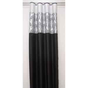 Fekete ezüst drapéria motívummal Szélesség: 140 cm | Hossz: 250 cm (1 darabos készletben)