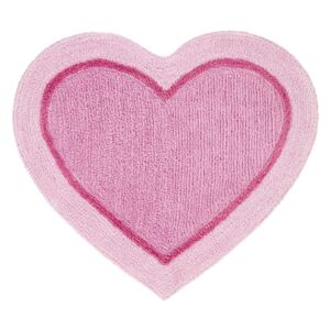 Rózsaszín, szív alakú gyerekszőnyeg, 50 x 80 cm - Catherine Lansfield