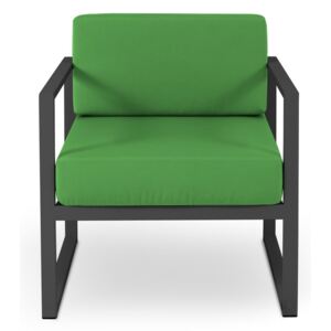 Nicea zöld kültéri szék fekete kerettel - Calme Jardin