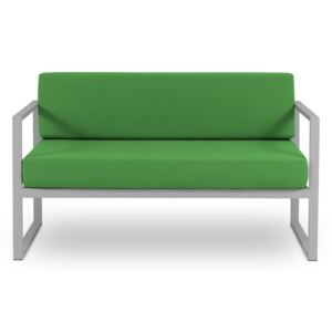 Nicea zöld kétszemélyes kültéri kanapé szürke kerettel - Calme Jardin