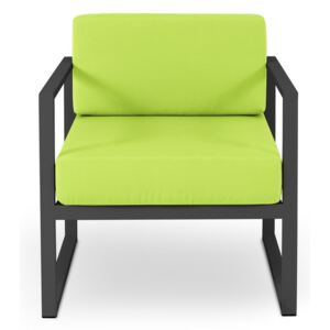 Nicea lime zöld kültéri szék fekete kerettel - Calme Jardin