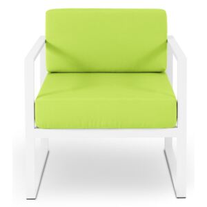 Nicea lime zöld kültéri szék fehér kerettel - Calme Jardin
