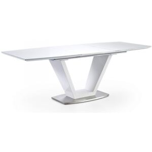 Ilko Magas Fényű Fehér MDF Bővíthető Étkezőasztal 160-220cm