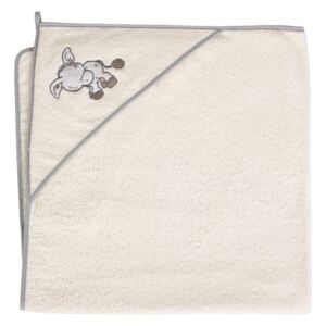 Ceba Baby kapucnis fürdőlepedő 100*100cm - beige „csacsi”