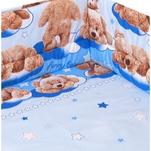 5 részes babaágynemű - boldog macik kék