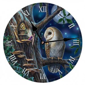 Fairy Tales Owl - Baglyos tündéres falióra 30 cm