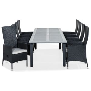 Asztal és szék garnitúra VG6038 Fekete + szürke