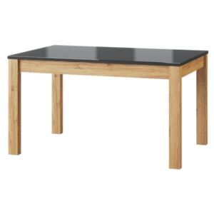 MEBLINE Összecsukható asztal KAMA KM08 136-210 camargue tölgy / fekete fényű