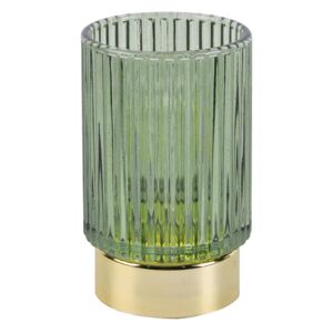 Ribbed zöld LED üveg asztali lámpa - PT LIVING