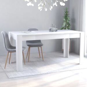 VidaXL fehér forgácslap étkezőasztal 160 x 80 x 76 cm