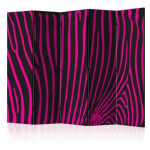 Paraván - Zebra pattern (violet) 225x172 cm